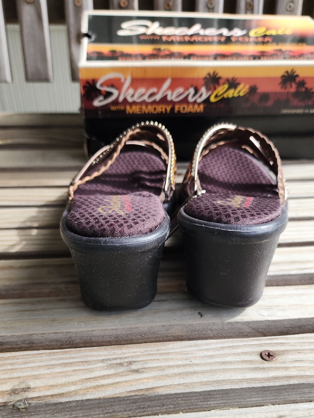 Skechers NIB Ladies Cali Rambler Wedge Sandals - Picture 3 of 4